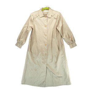 CLAUDIA BARNES Women's Tan Raincoat Size‎ XS 100% Polyester